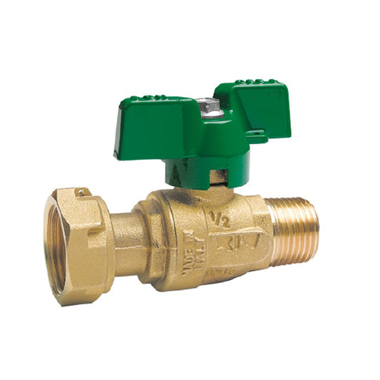 1/2" x 3/4" RIV Brass Water Meter Outlet Valve Male x Female WRAS Approved. VS 4155