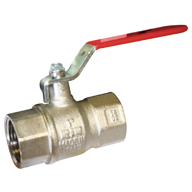 1 1/2" RIV Brass Ball Valve BSI Gas Approved Red Lever A Range  VS4190A