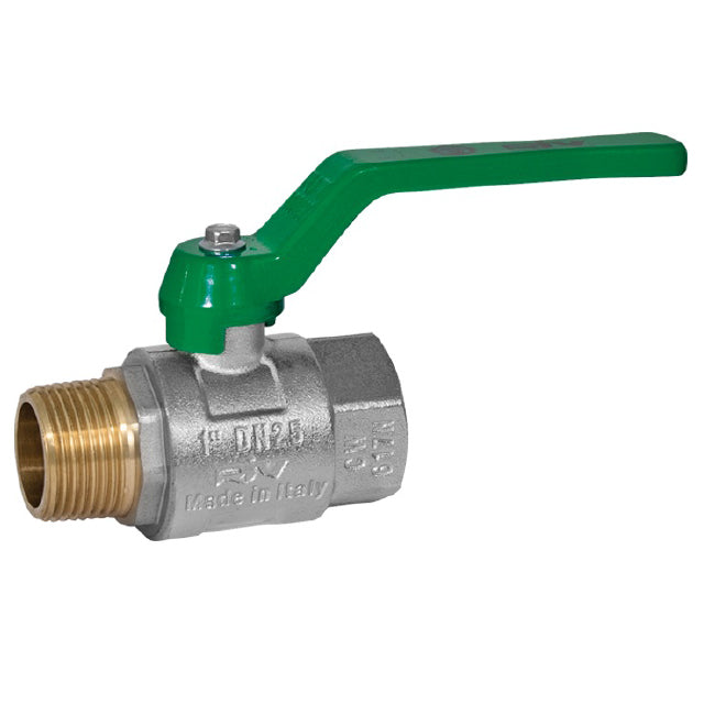 1" RIV Brass Ball Valve Heavy Pattern  Male x Female Lever Operated. VS 4380