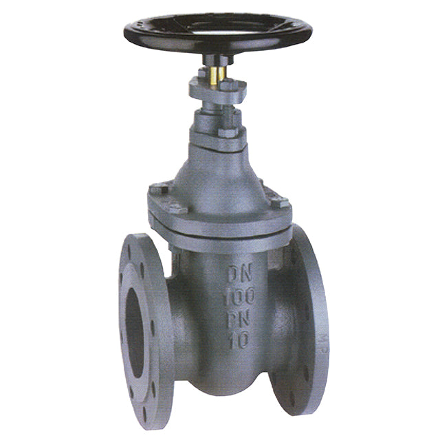 6 cast iron gate valve flanged pn16 brass stem pn10 rated lv5105