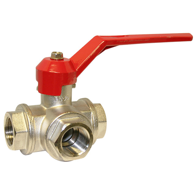 1 brass ball valve 3 way l port lv5311l