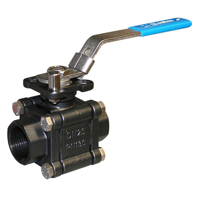 3 4 carbon steel ball valve screwed bspp iso top lv8455