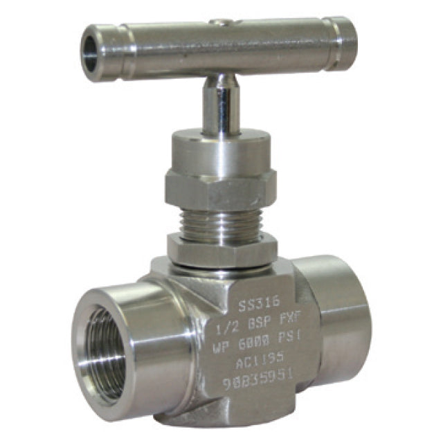 1/4" Panam Stainless Steel Needle Valve Screwed BSPT 6000psi.  VS8700