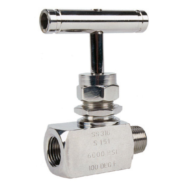 1/4" Panam Stainless Steel Needle Valve – Screwed BSPP – Male x Female. VS8723