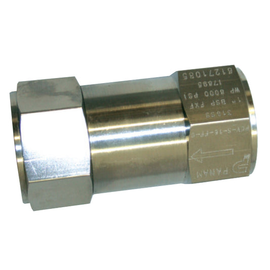 1/4" Panam Stainless Steel Check Valve Screwed BSPT 6000psi. VS8770