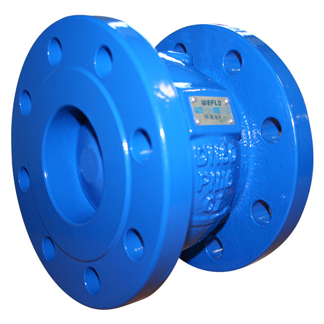 2 1/2" Weflo Cast Iron Axial Disc Check Valve WRAS Approved Epoxy Coated. VS9740