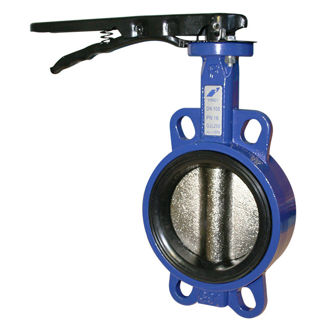 2 1/2" Multi-flange Wafer Pattern Butterfly Valve Nickel Plated Ductile Iron Disc EPDM Liner A Range  VS9901A