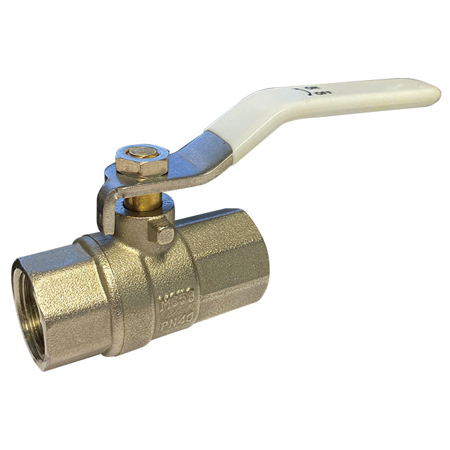 2 brass ball valve with white pvc lever bspt a range lv2316a