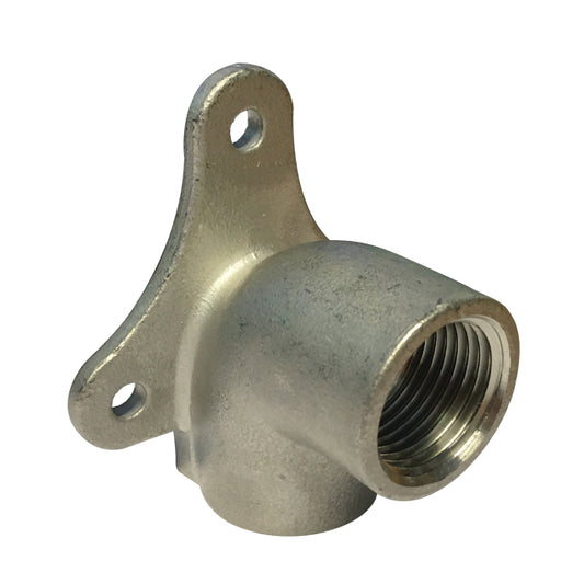 1/2" Stainless Steel 90° Elbow with Wall Plate. SS098