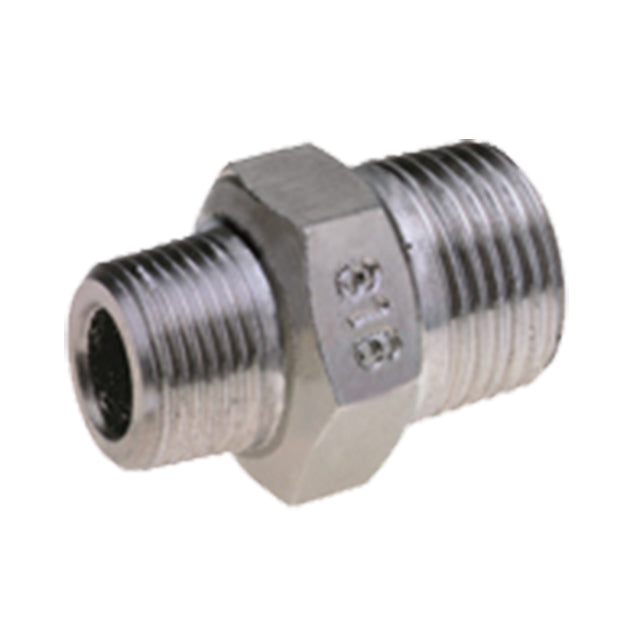 1/2" x 1/4" Stainless Steel Reducing Hex Nipple - SS245