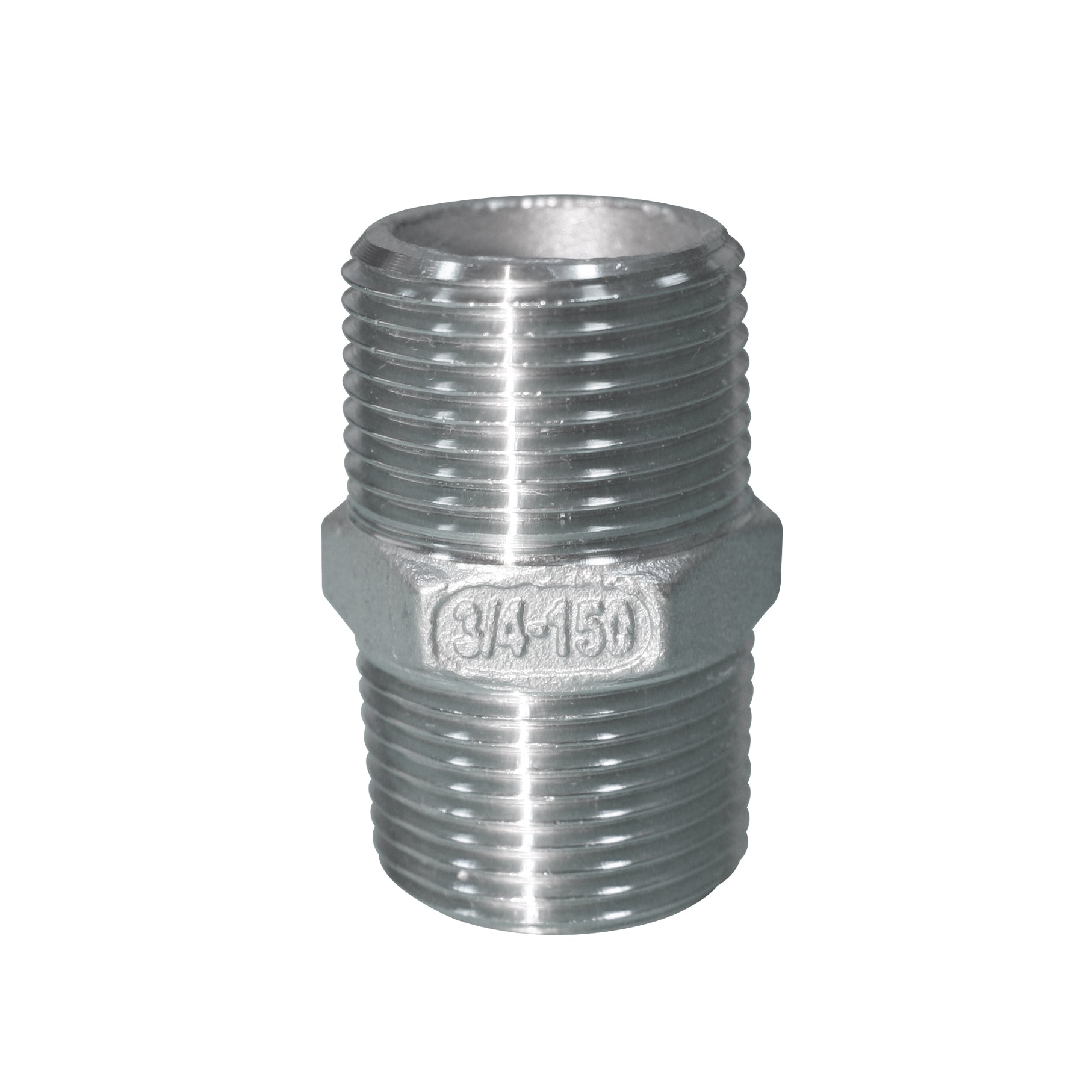 3/4" Stainless Steel Hex Nipple. SS280