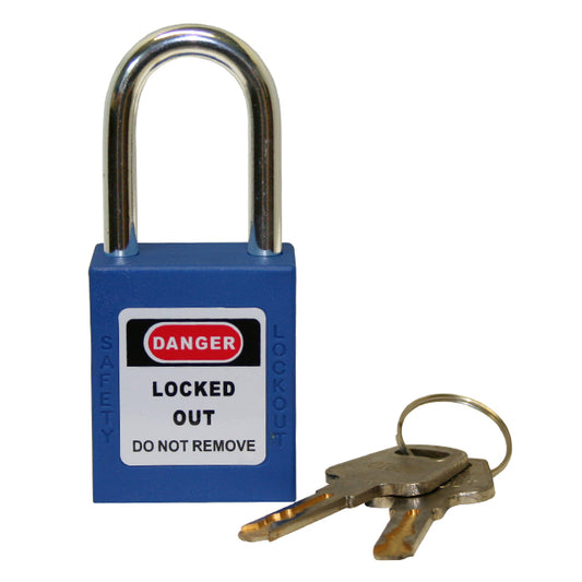 Red Padlock Steel Shackle. VLPL01