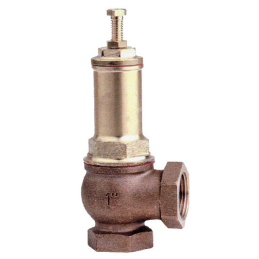 1 1/2" FP Brass Bronze Spring Safety Relief Valve – PTFE Seat. VS1017