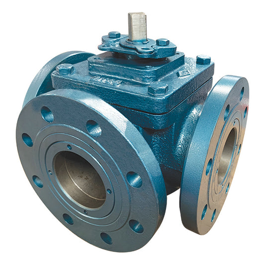 8" Max Air Cast Iron 3 Way Ball Valve – Pneumatically Actuated – VS 9451 DA/SA
