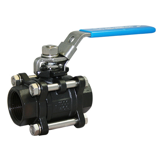 1 1/2" Valtec Carbon Steel Ball Valve Screwed BSPP 3 Piece Body. VS8310