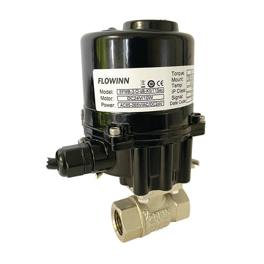 1 1/4" Brass Ball Valve with Flowinn Electric Actuator. FW 5990 A