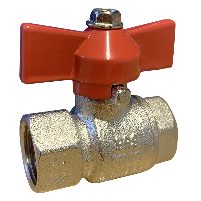 1/2" Brass Ball Valve Screwed BSPP PN40 A Range Clearance. LV 4104 A