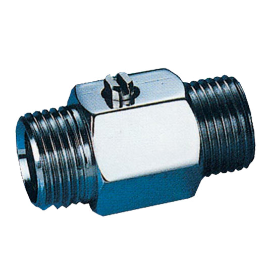 1/2" Eurotermo Brass Mini Ball Valve Male x Male Chromed Finish Screwdriver Operated WRAS Approved  VS4011
