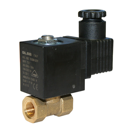 1/4" OLAB Brass Solenoid Valve Direct Acting 1/8" to 1/4"  OL6000/7000