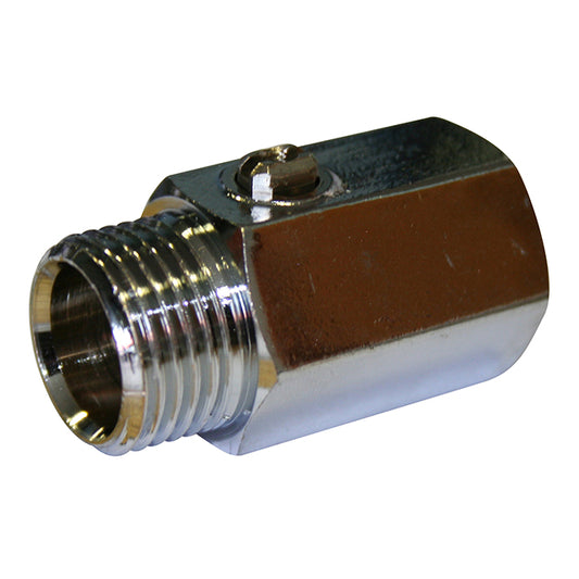1/8" Eurotermo Brass Mini Ball Valve Male x Female Chromed Finish Screwdriver Operated WRAS Approved  VS4005