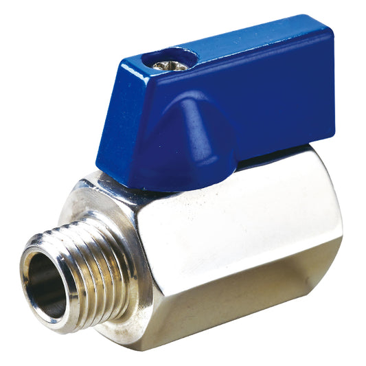 1/8" Valtec Stainless Steel Mini Ball Valve - Male x Female - VS6101