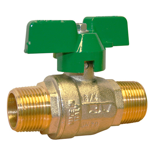 1" RIV Brass Ball Valve Long Pattern Butterfly Handle Operated WRAS Approved. VS4424