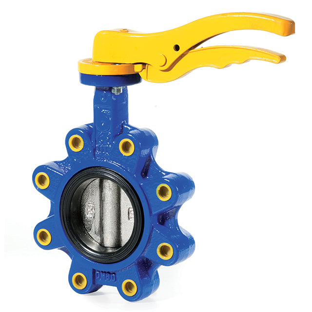 14" Brandoni Lugged & Tapped Butterfly Valve Nickel Plated Ductile Iron Disc NBR (Buna) Liner. VS9916