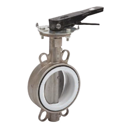 2 1/2" Stainless Steel Butterfly Valve PTFE Liner A Range Clearance  VS 6911 A