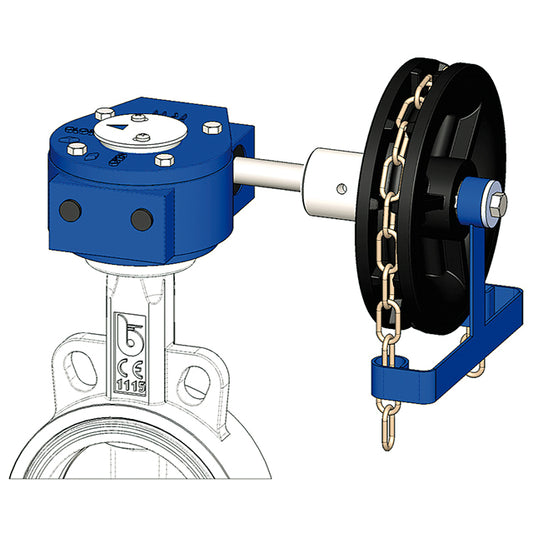 2" to 4" Chainwheel Drive Kit for Butterfly Valves; with 4m Chain to suit Brandoni Type. VS9945