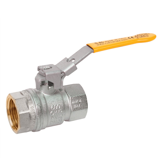 3/4" RUB Brass Ball Valve EN331 Gas Approved  HTB Locking Lever. VS 2304