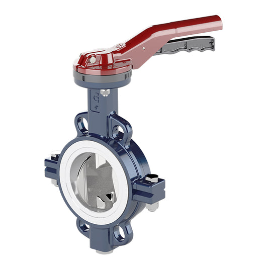 5" Wafer Pattern Ductile Iron Butterfly Valve PTFE Liner Stainless Steel Disc  VS9524