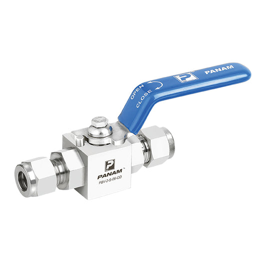 6mm Panam Stainless Steel Ball Valve Compression Ends Metric. VS8766
